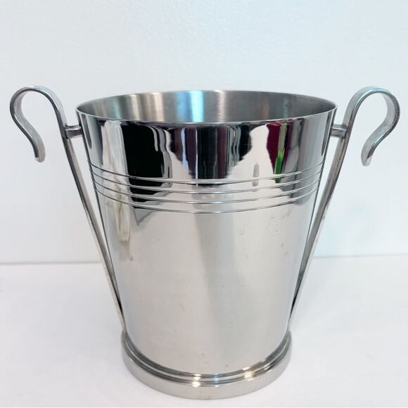 Crate and Barrel Stainless Wine Bucket - Picture 1 of 8
